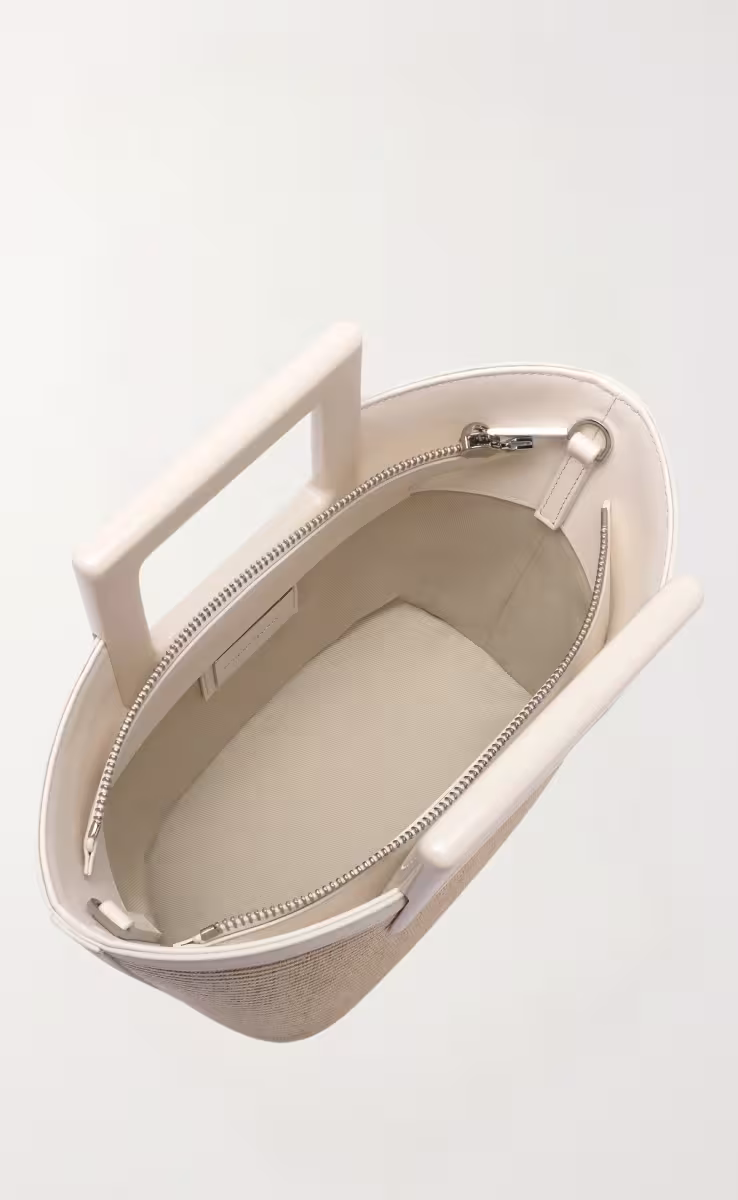 ΤΣΑΝΤΑ MICRO RIVIERA RAFFIA & CREAM