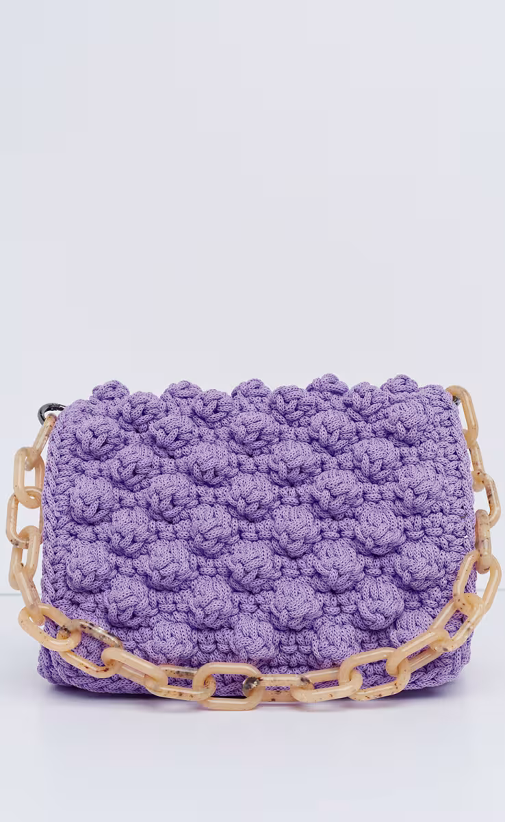 BUBBLES MEDIUM LILAQUE BAG BROWN CHAIN