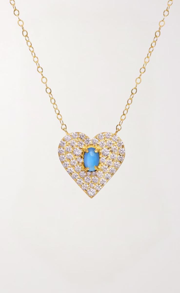VINTAGE LOVE NECKLACE BLUE AGATE