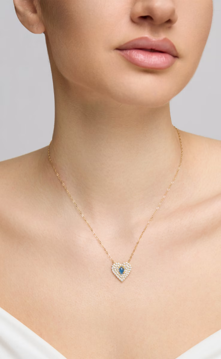 VINTAGE LOVE NECKLACE BLUE AGATE