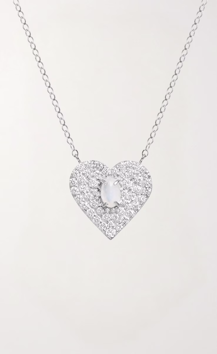 VINTAGE LOVE NECKLACE MOONSTONE SILVER