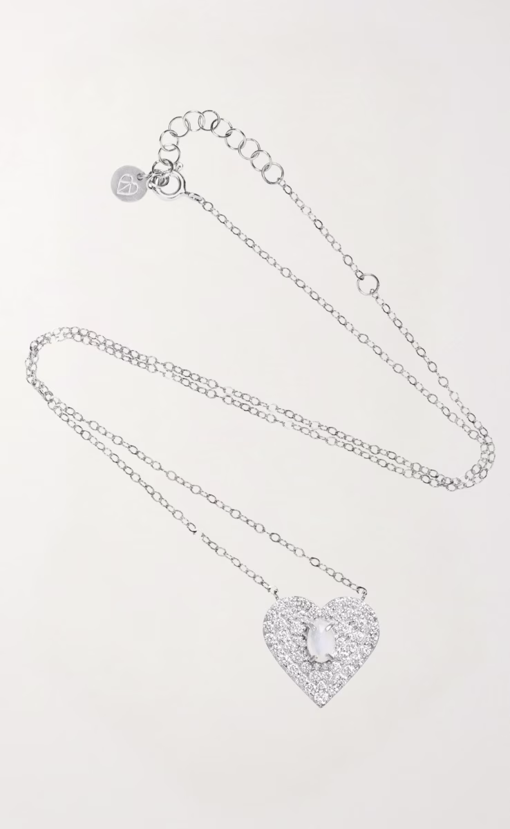 VINTAGE LOVE NECKLACE MOONSTONE SILVER