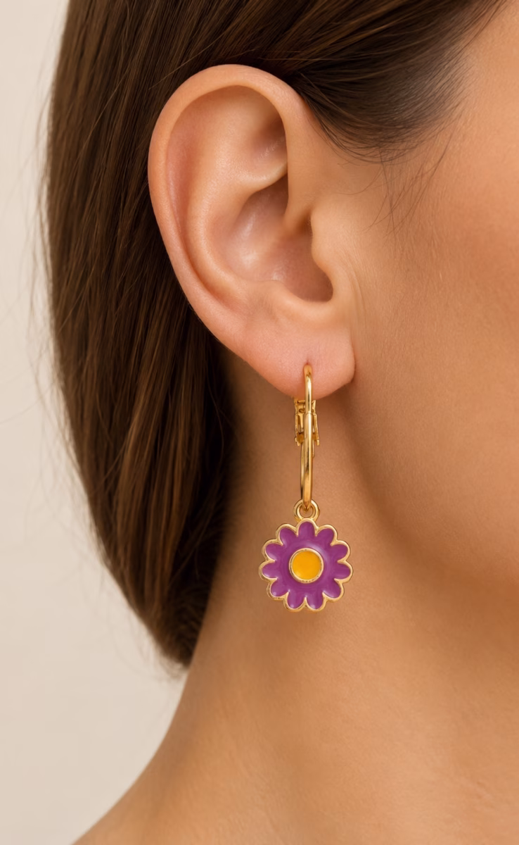 EARRINGS FLOWER DAISY