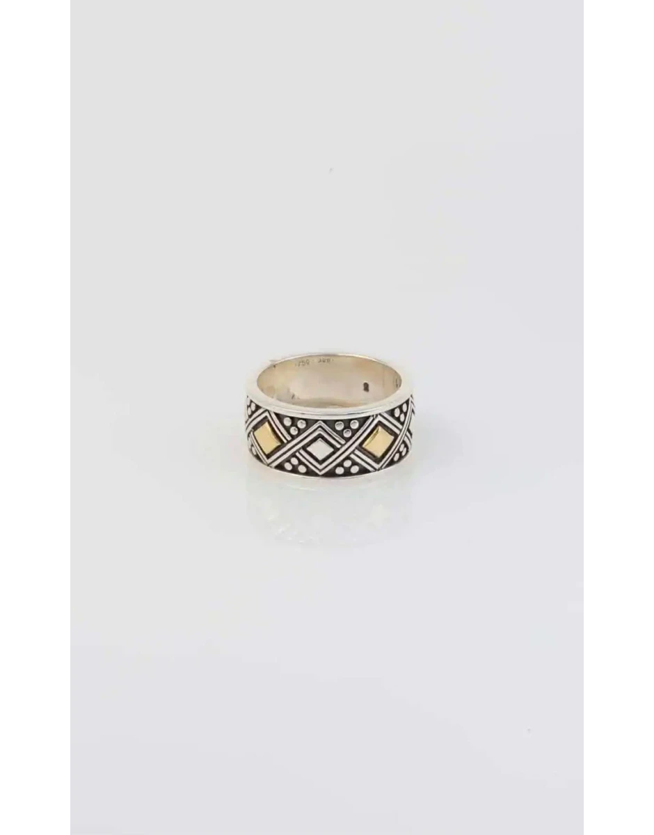 RING STERLING SILVER & 18K GOLD
