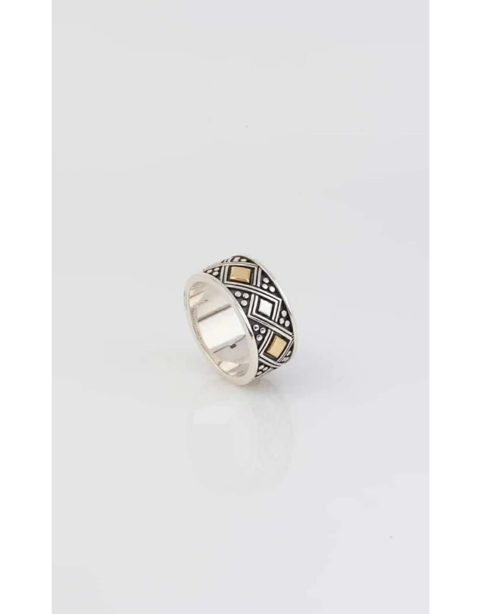 RING STERLING SILVER & 18K GOLD