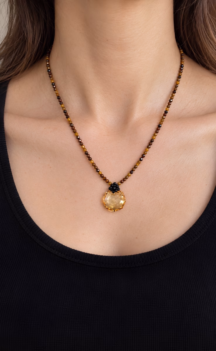 ΚΟΛΙΕ TIGER EYE ME SWAROVSKI