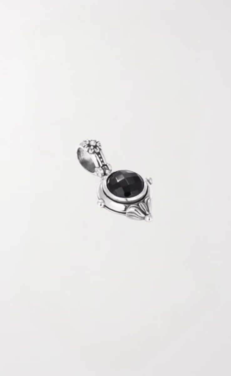 PENDANT STERLING SILVER 925 WITH ROCK CRYSTAL AVENTURINE & MOTHER OF PEARL TRIPLET
