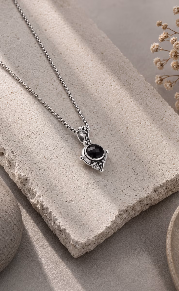 PENDANT STERLING SILVER 925 WITH ROCK CRYSTAL AVENTURINE & MOTHER OF PEARL TRIPLET