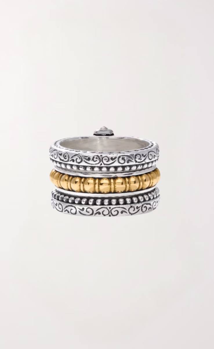 RING STERLING SILVER 925 & GOLD 18k