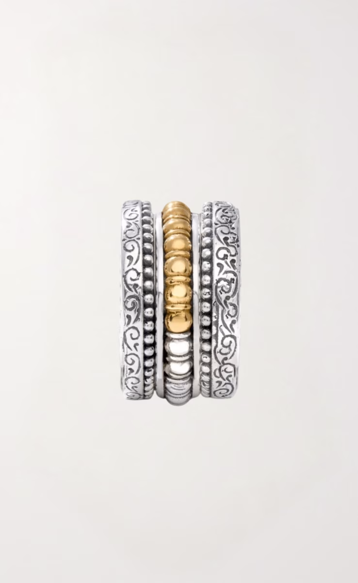 RING STERLING SILVER 925 & GOLD 18k