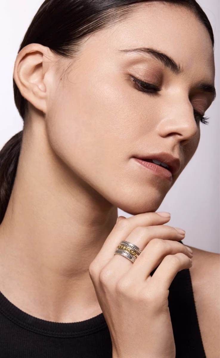 RING STERLING SILVER 925 & GOLD 18k