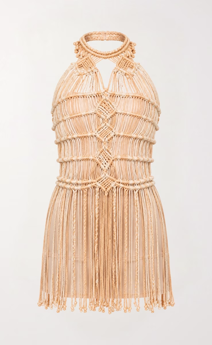 PISTIS 2 HANDCRAFTED MINI DRESS APRICOT