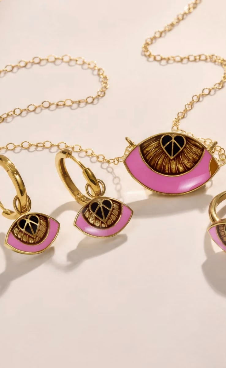EYE SEA YOU HOOPS SUNKISSED PINK