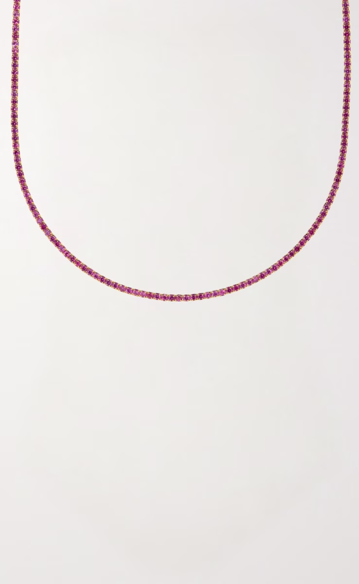 RUBY TENNIS NECKLACE GOLD