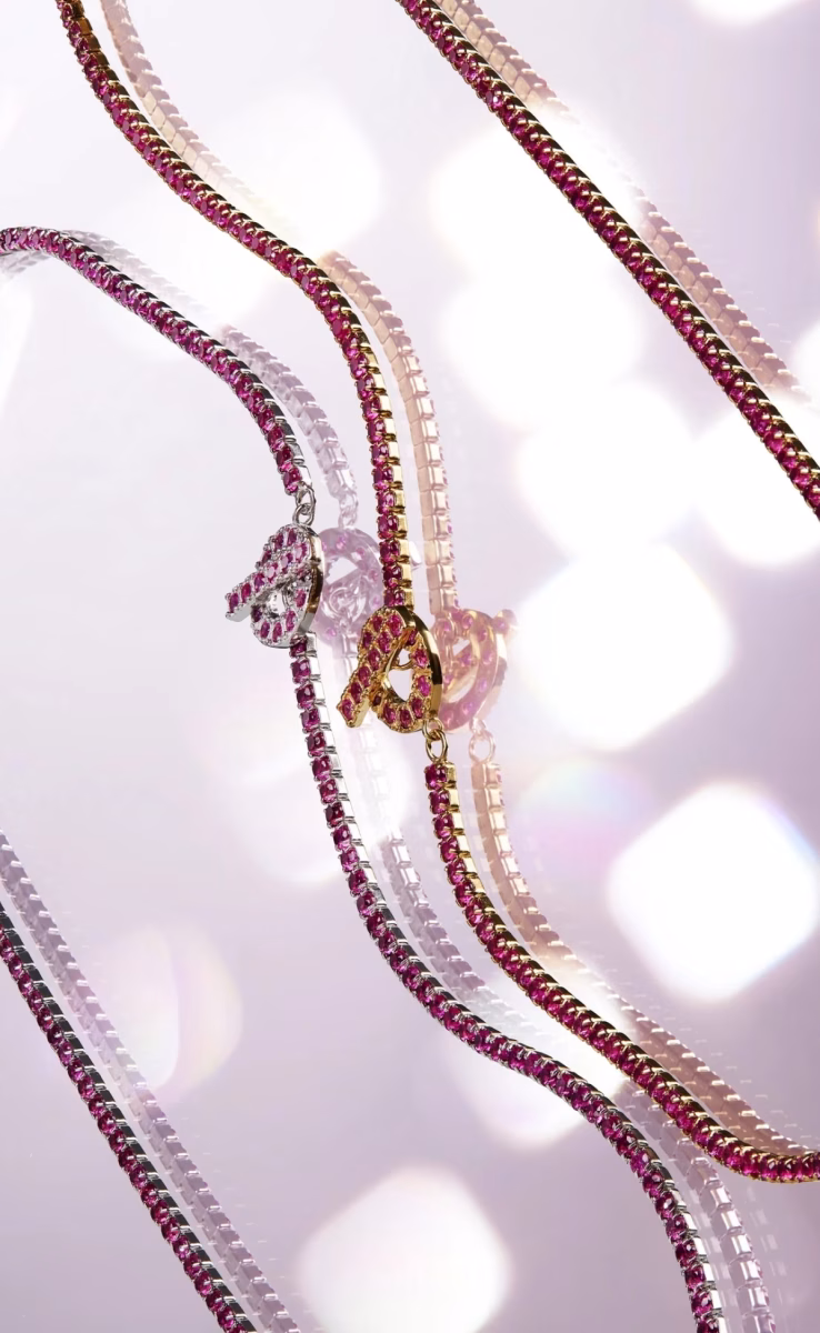 RUBY TENNIS NECKLACE GOLD