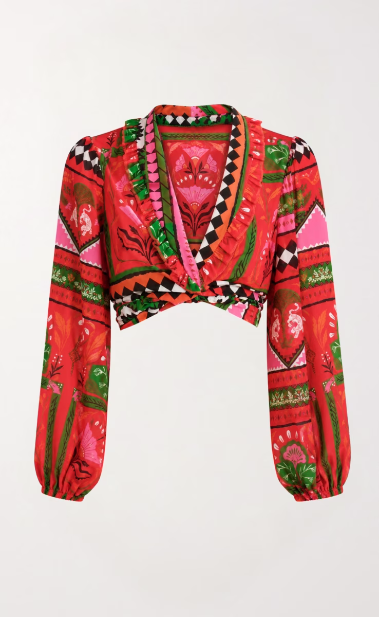 PINA-COLADA WRAP BLOUSE VISCOSE