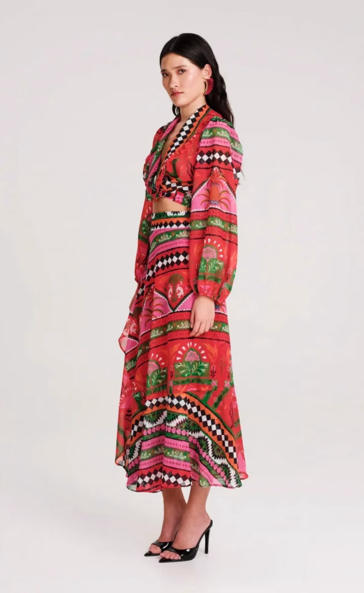 PINA-COLADA WRAP BLOUSE VISCOSE