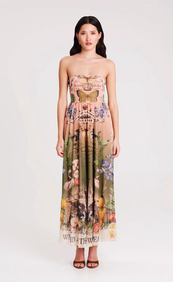 CITRUS LONG DRESS-MESH