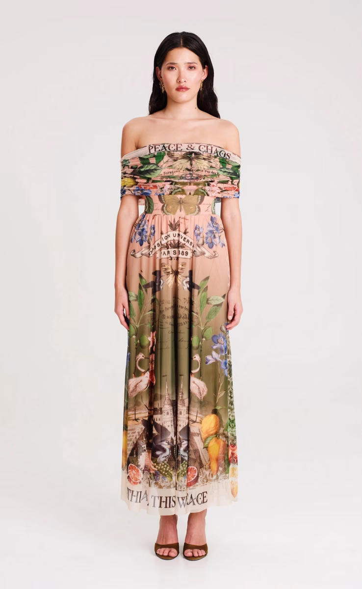 CITRUS LONG DRESS-MESH