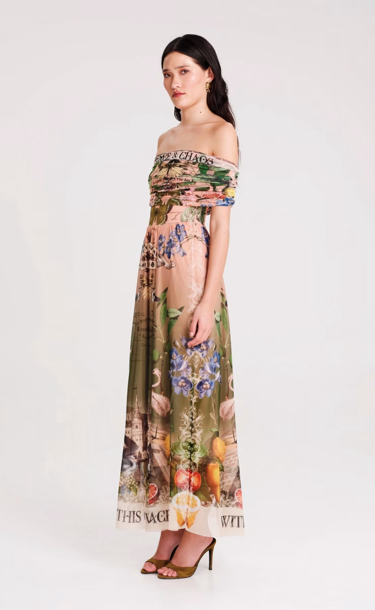 CITRUS LONG DRESS-MESH