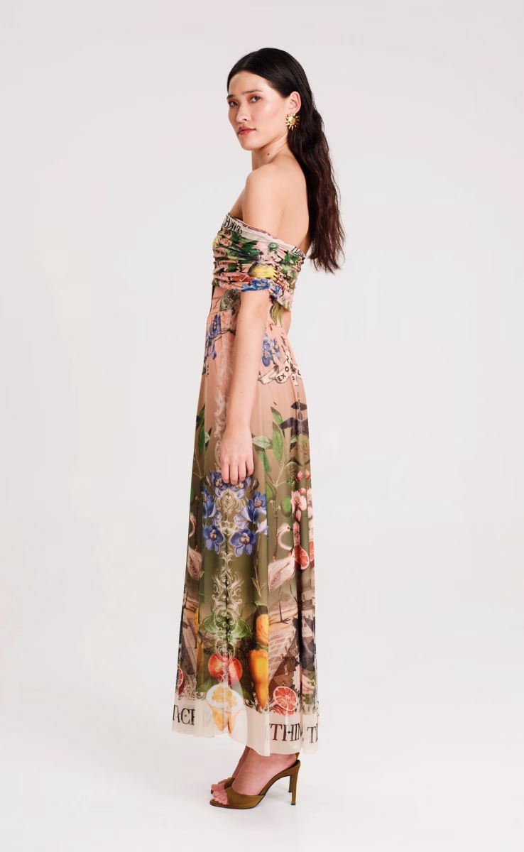 CITRUS LONG DRESS-MESH