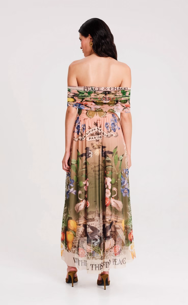 CITRUS LONG DRESS-MESH