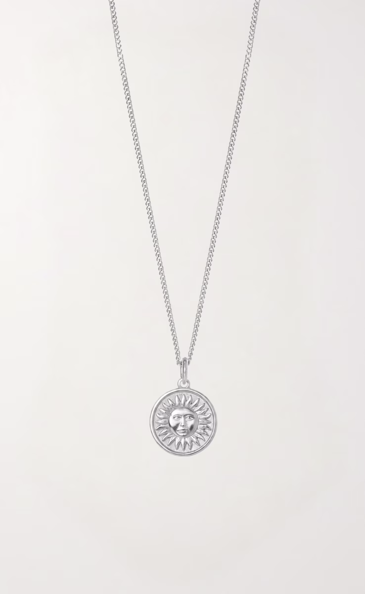 MINI SUN NECKLACE STERLING SILVER
