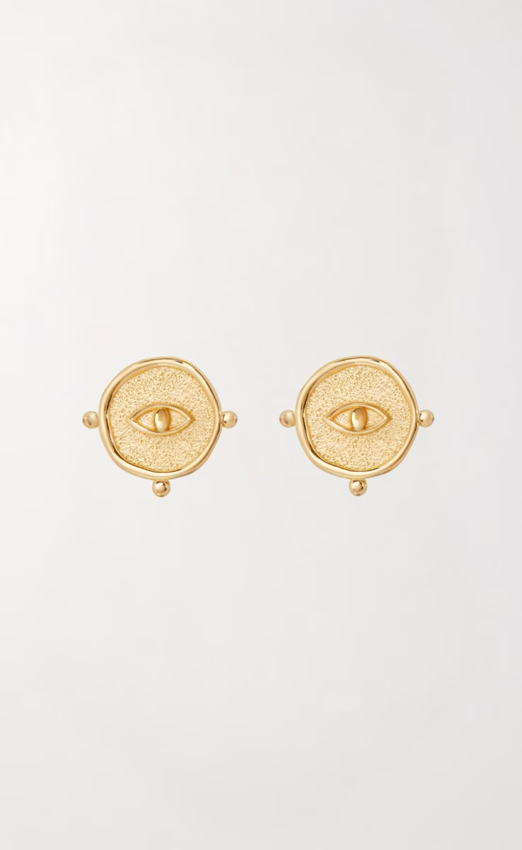 MINI ROUND EYE STUD EARRINGS