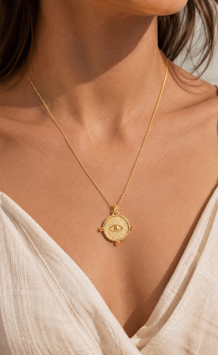 ΚΟΛΙΕ ΜΕΓΑΛΟ EYE TALISMAN ΠΟΡΤΟΚΑΛΙ