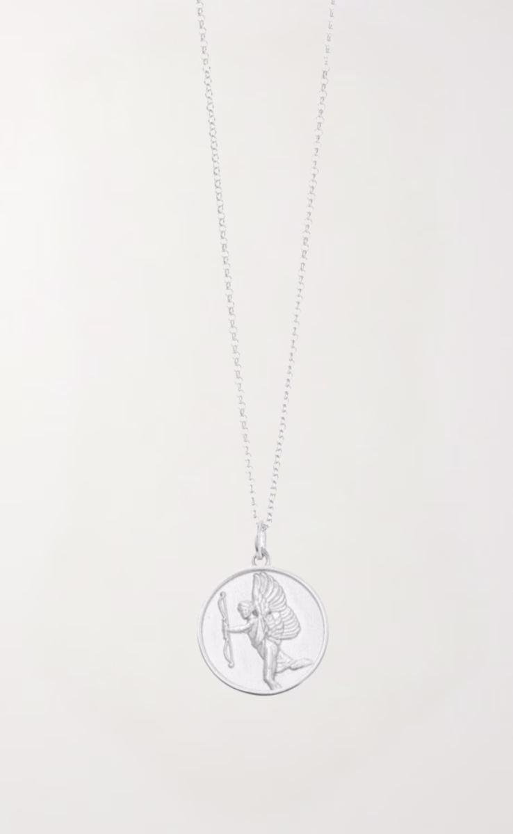 BIG EROS THIN CHAIN NECKLACE STERLING SILVER