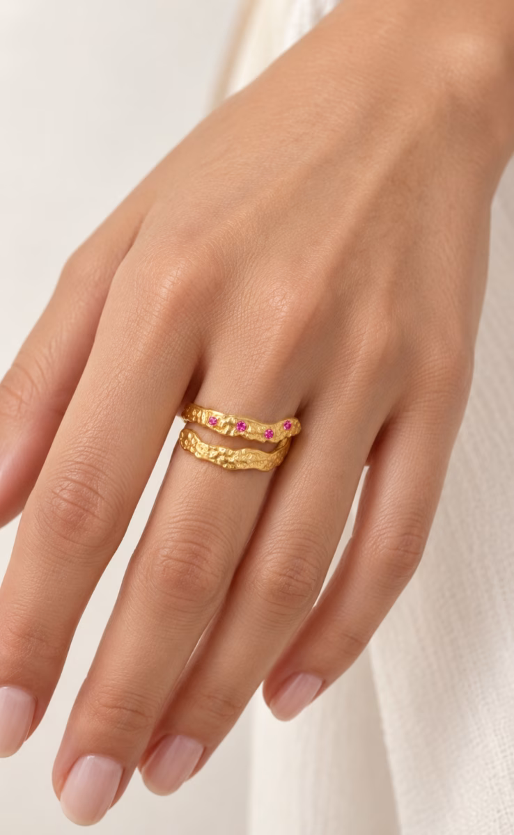 DIVINE HUG RING LARGE SIZE PINK