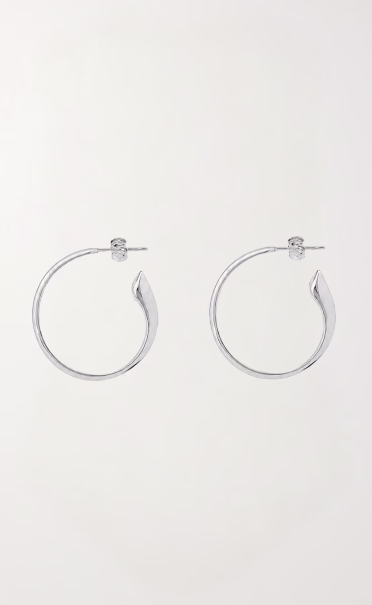 FLAME SMALL HOOPS STERLING SILVER
