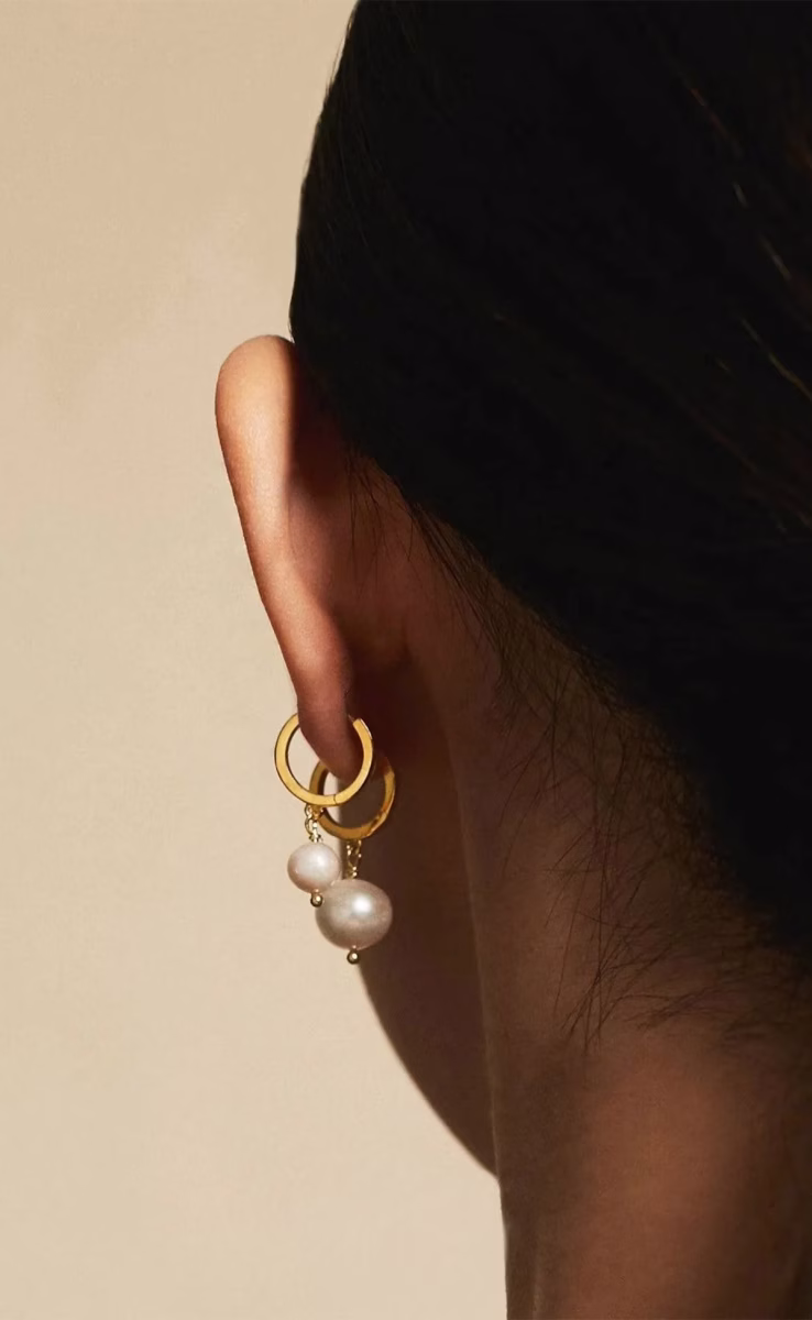 BIG PEARLS HOOPS