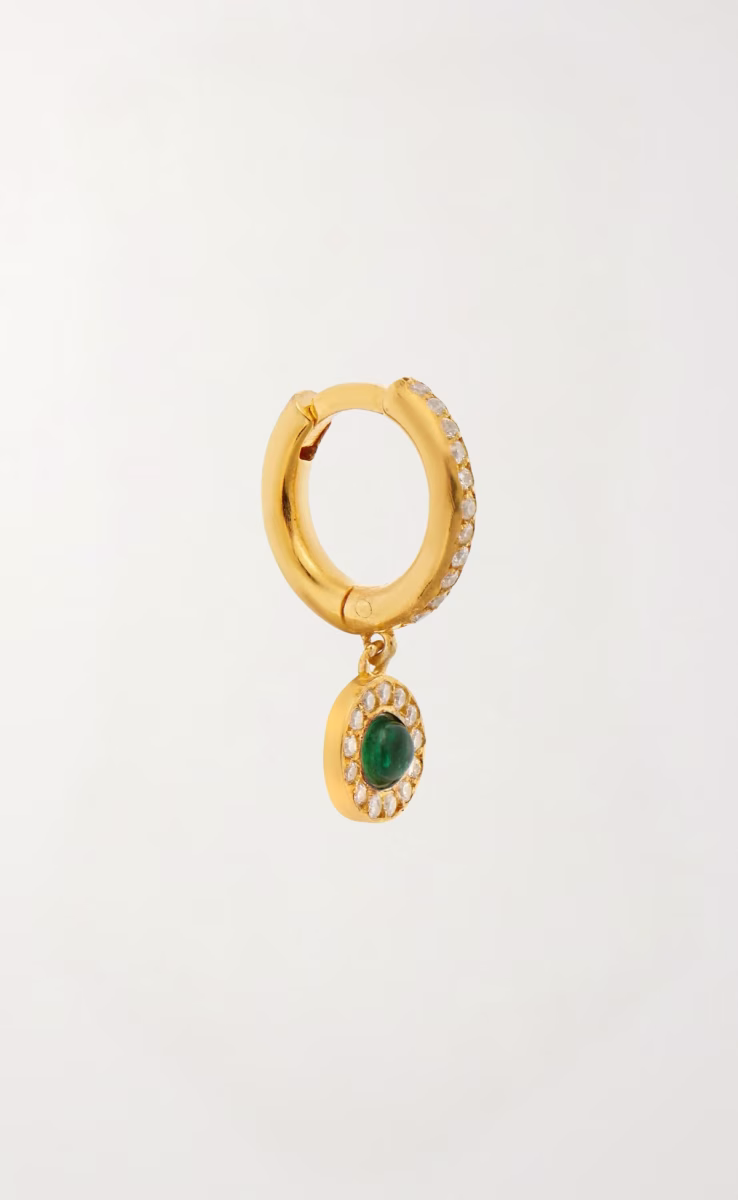GREEN SUN MIDI HOOPS AGATE