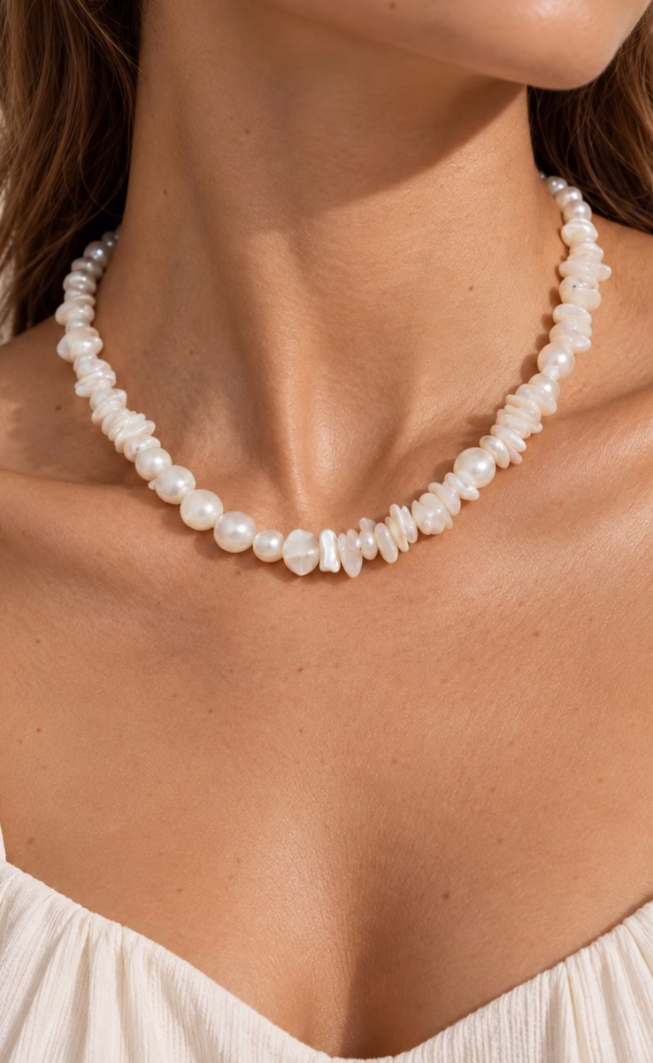 KALLOS MOTHER OF PEARL SHELL NECKLACE
