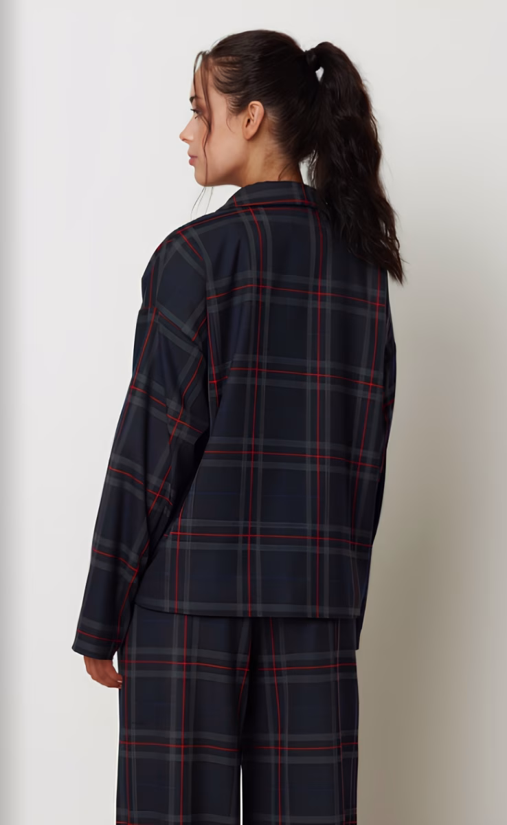 PLAID BLAZER RED
