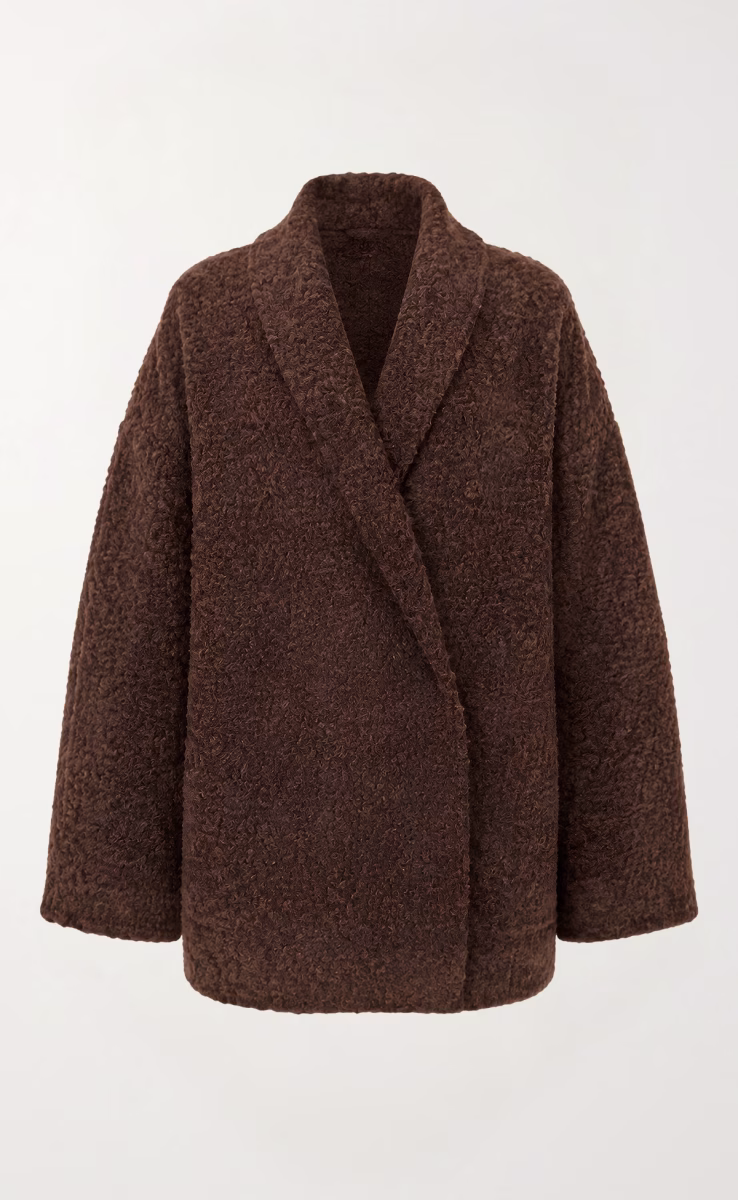 KNIT CARDIGAN BROWN