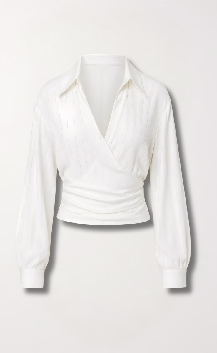 SLINKY WRAP SHIRT WHITE