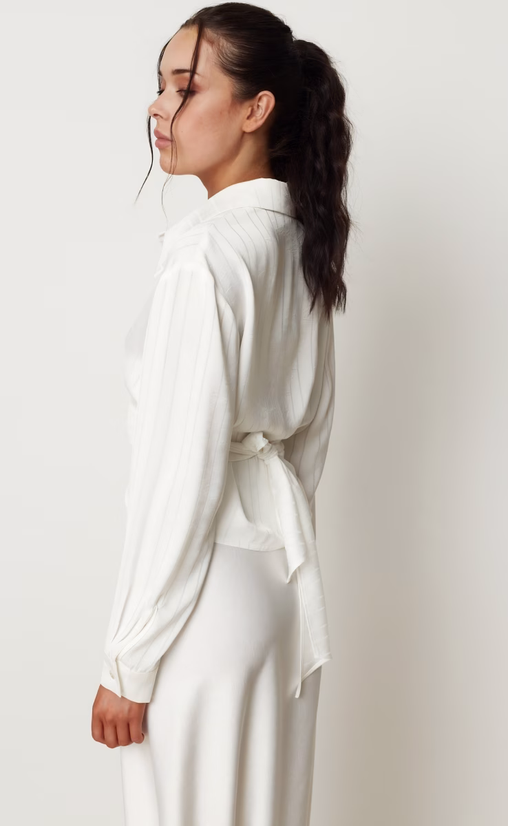 SLINKY WRAP SHIRT WHITE