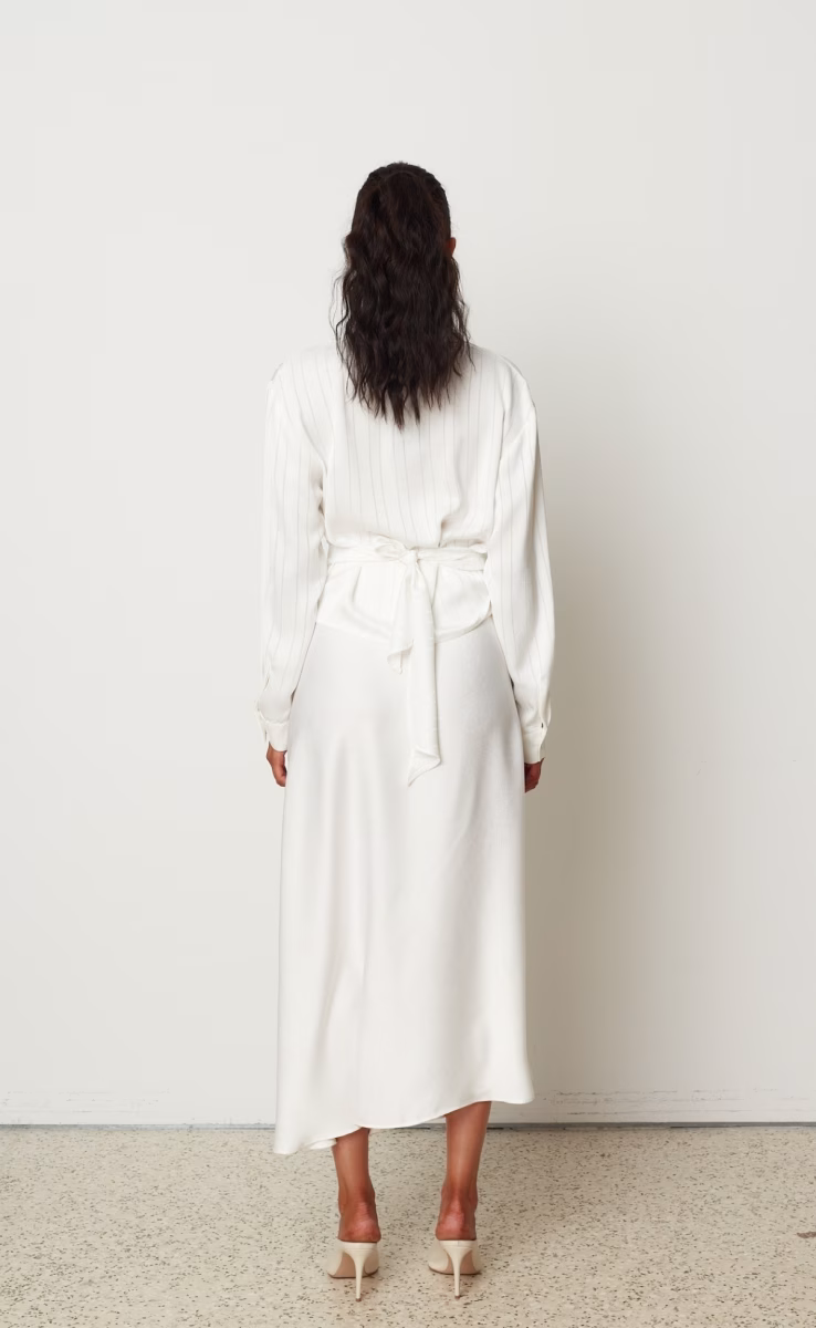SLINKY WRAP SHIRT WHITE