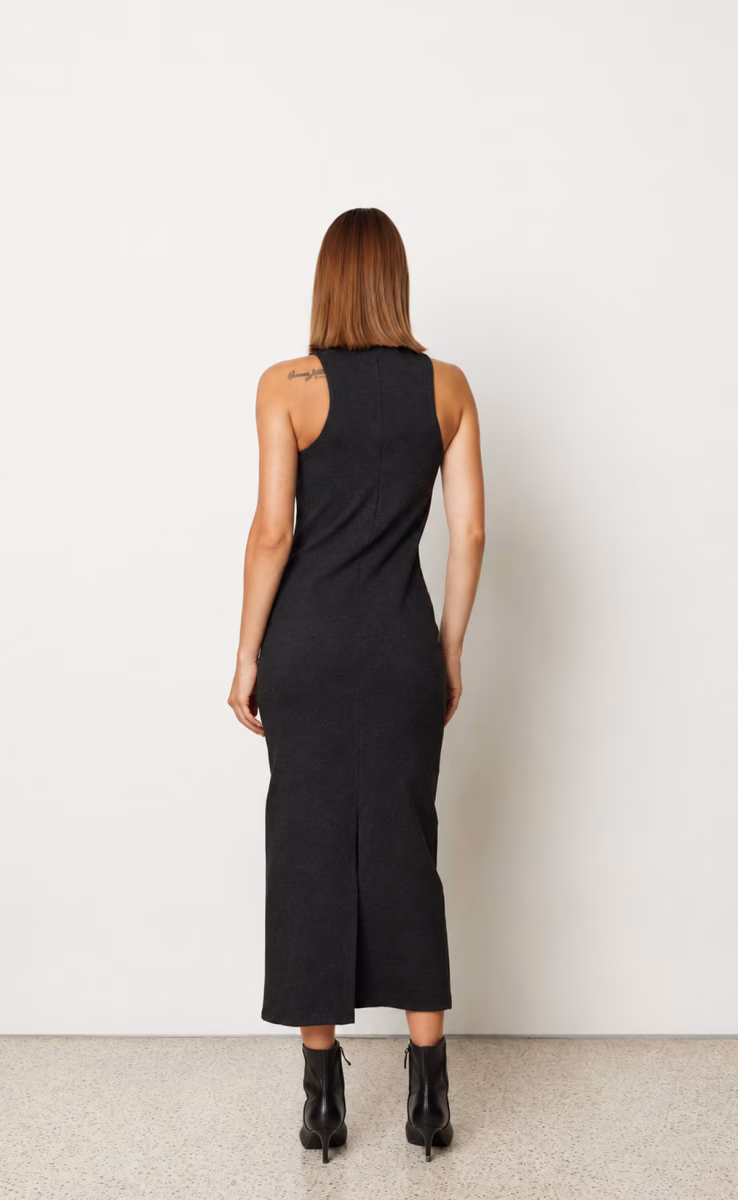 SHAPE DRESS DARK GREY