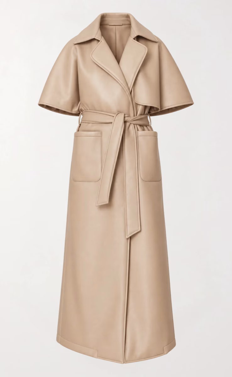 LEATHER TRENCH BEIGE