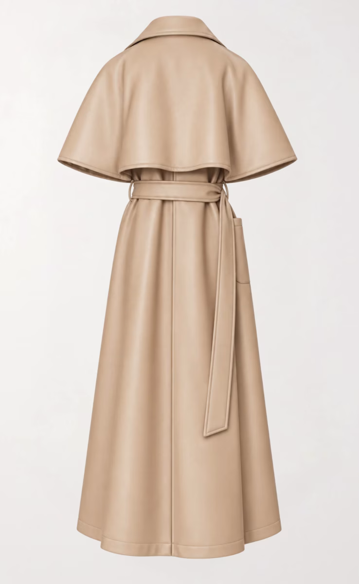 LEATHER TRENCH BEIGE