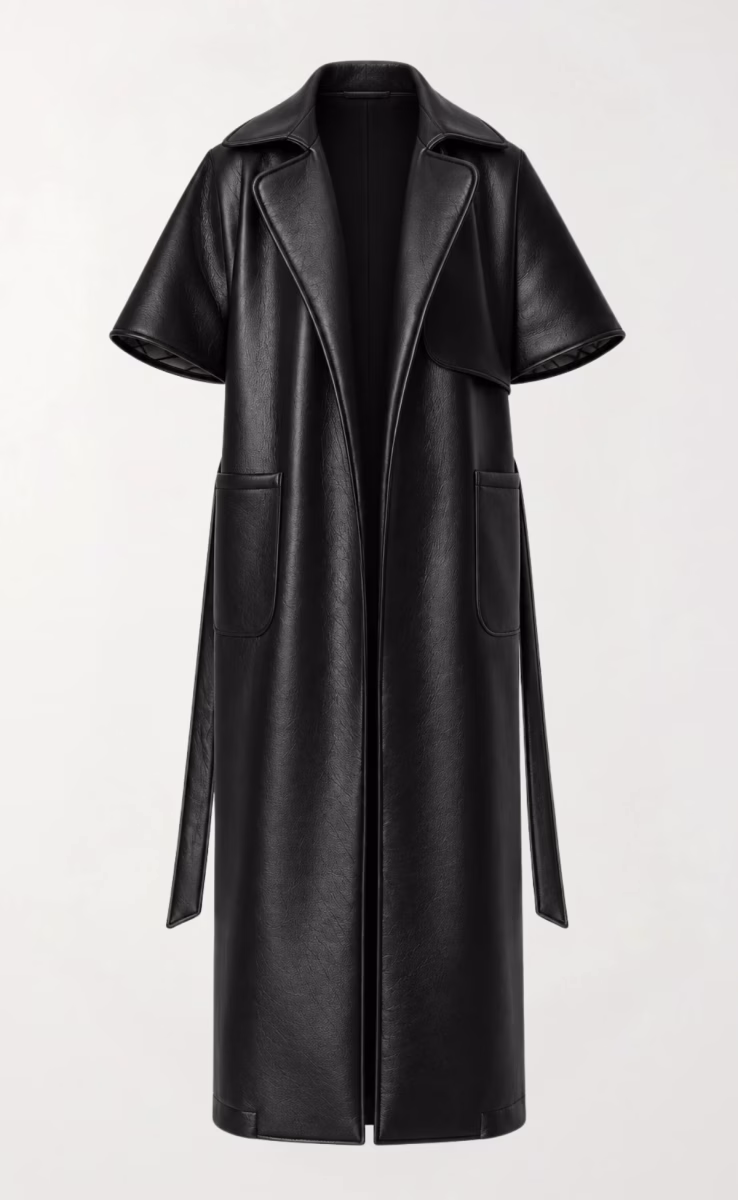 LEATHER TRENCH BLACK