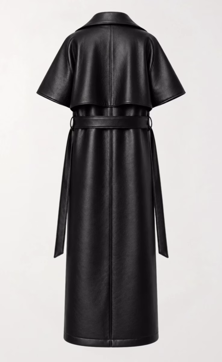 LEATHER TRENCH BLACK