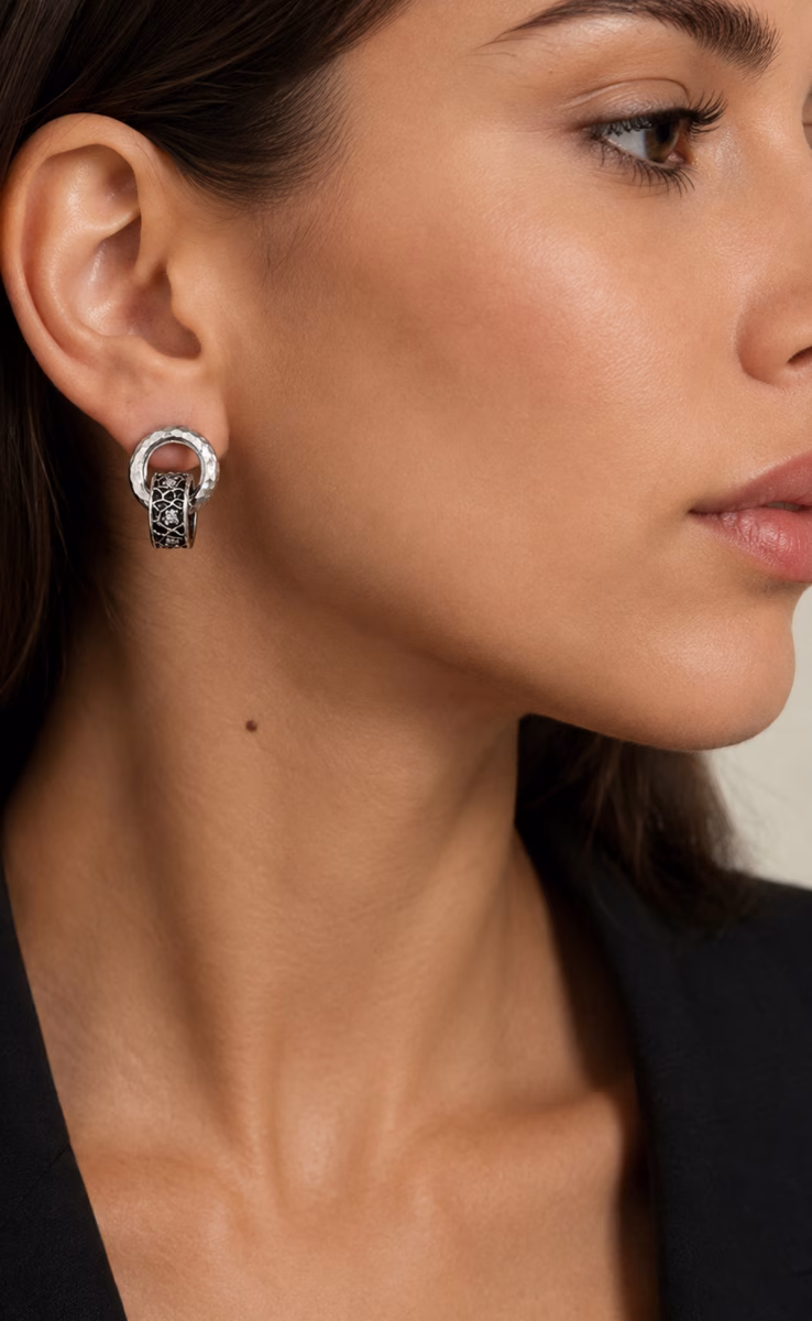 SILVER EARRINGS K.AND