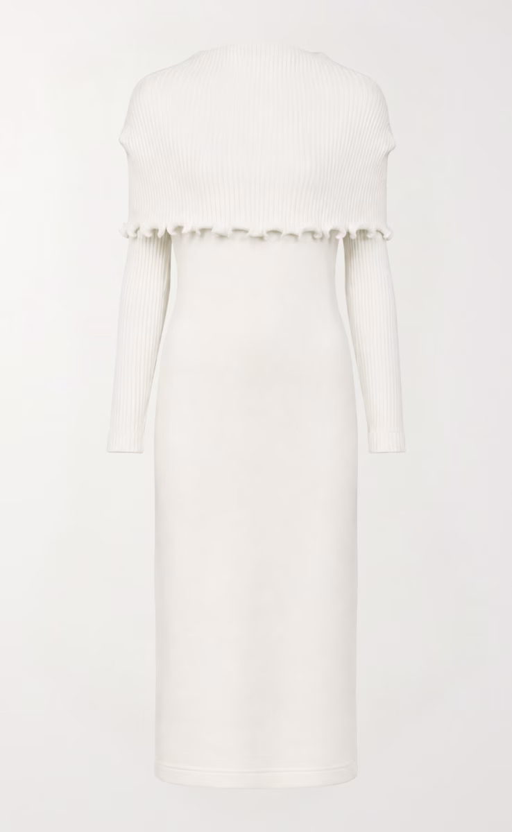 LONGSLEEVE DRESS W26242 OFF WHITE