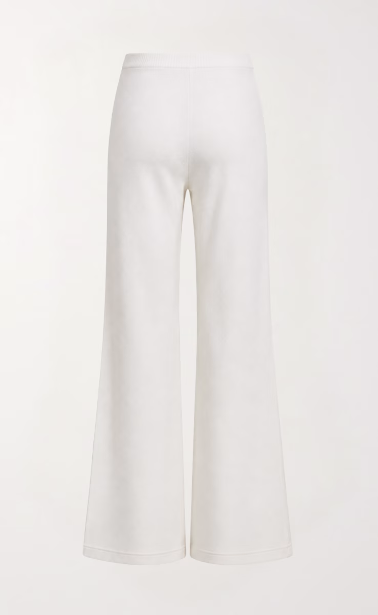 TROUSERS W26245 WITH ELASTIC WAISTBAND OFF WHITE