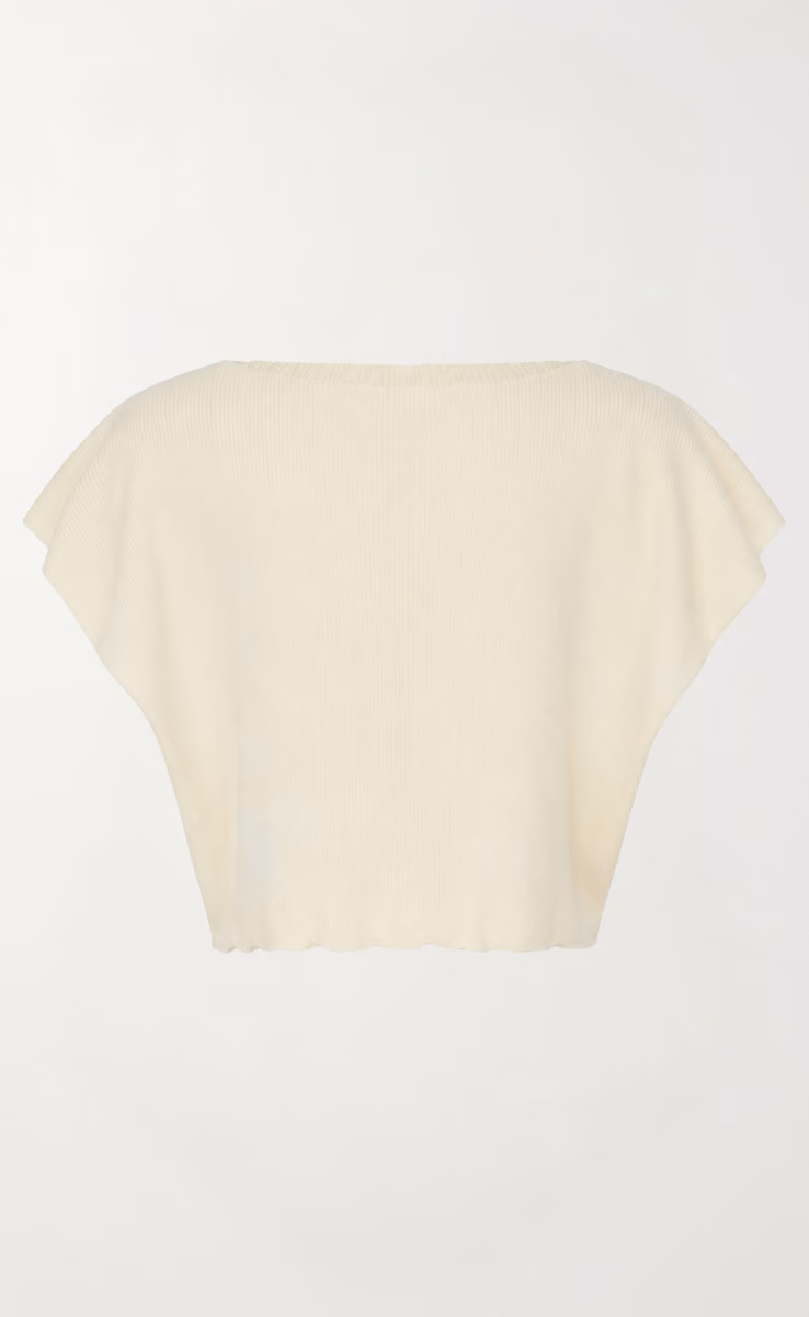 KNIT CROP TOP W26909 ECRU