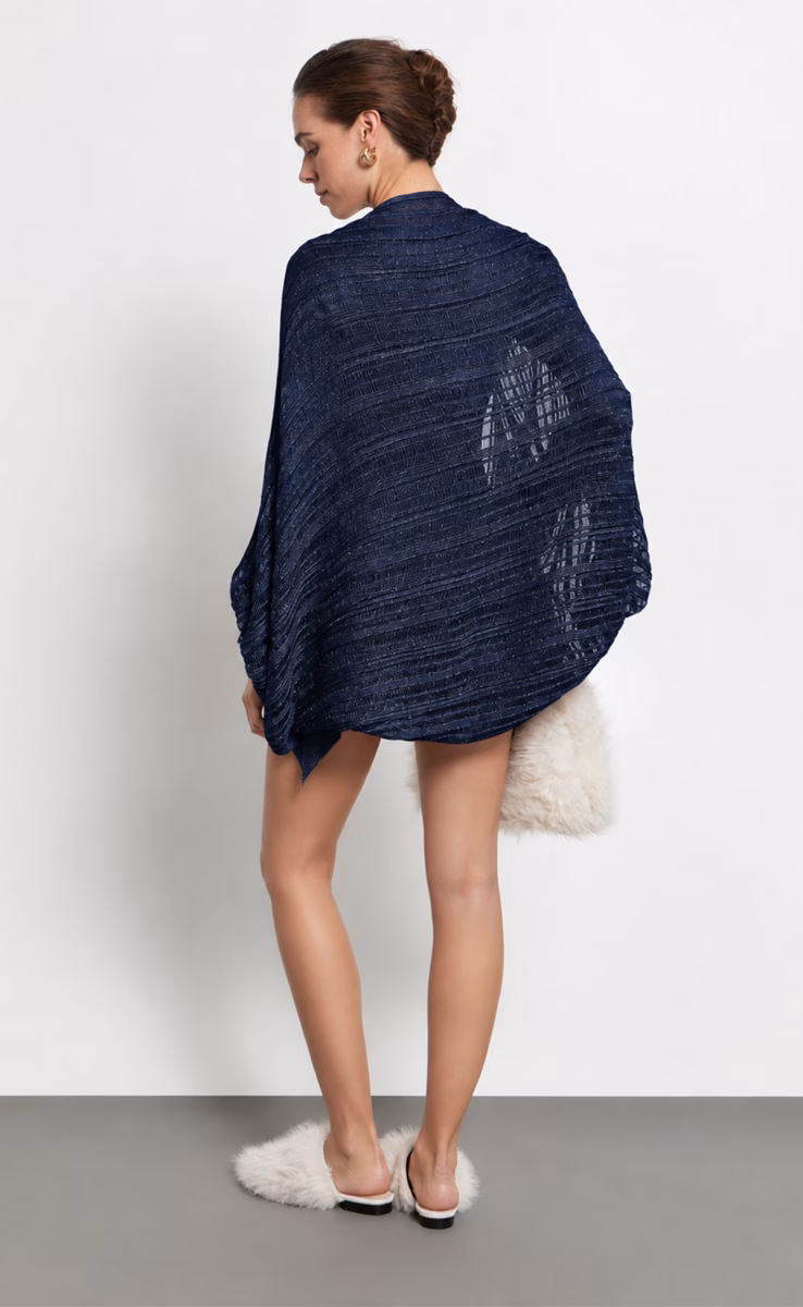 KNIT LUREX BOLERO W26962 NUIT BLUE